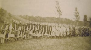 The monks going out to the fields in August, 1898